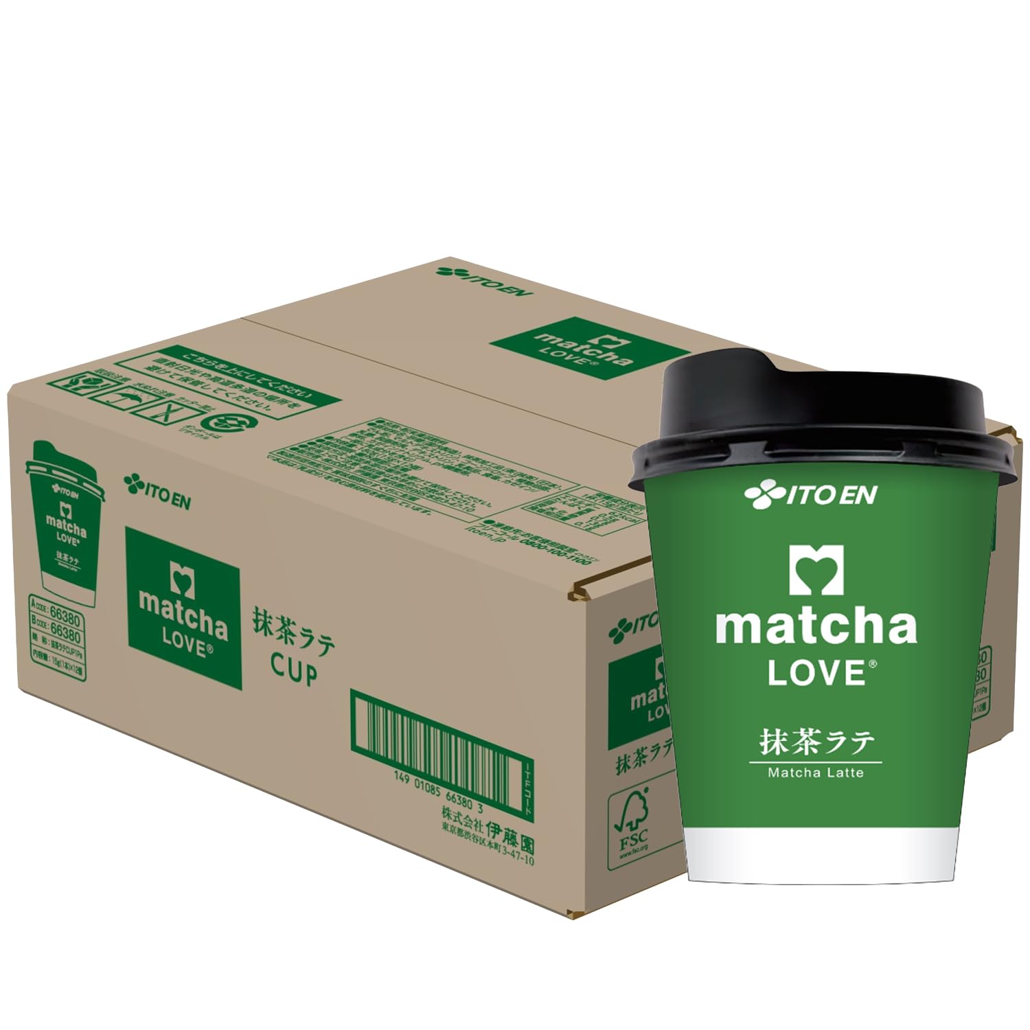 Amazon | 伊藤園 抹茶ラブ 抹茶ラテ 15g×12個 蓋つきカップ スティック